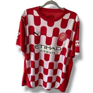 Puma Girona FC 2024/25 Home Jersey Etihad Airways Red White Men’s XL DryCell NWT